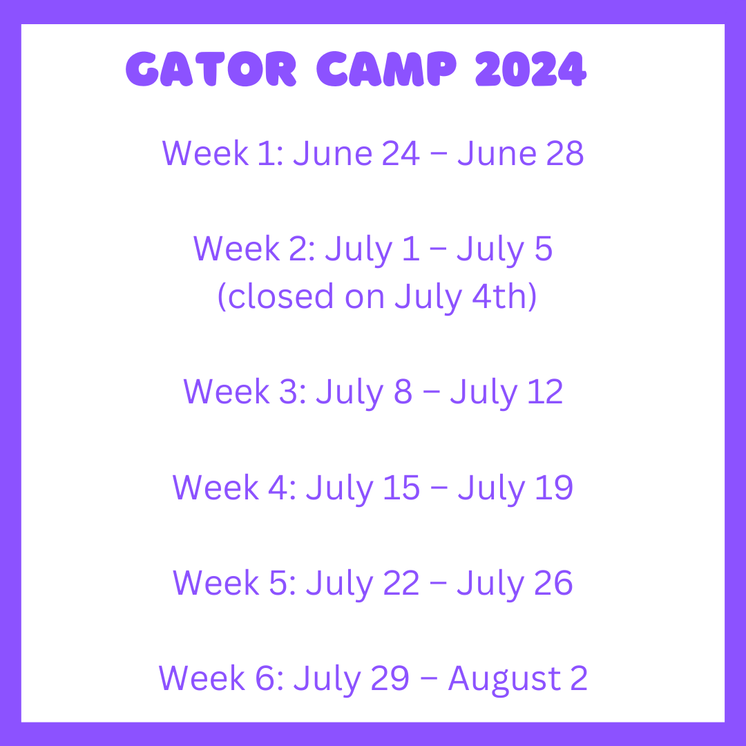 Gator Camp Schedule 2023