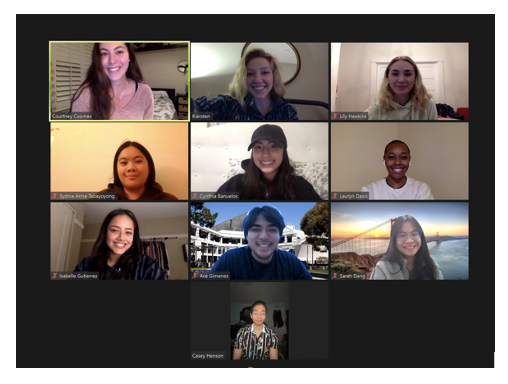 Kinesiology Student Association Members on zoom